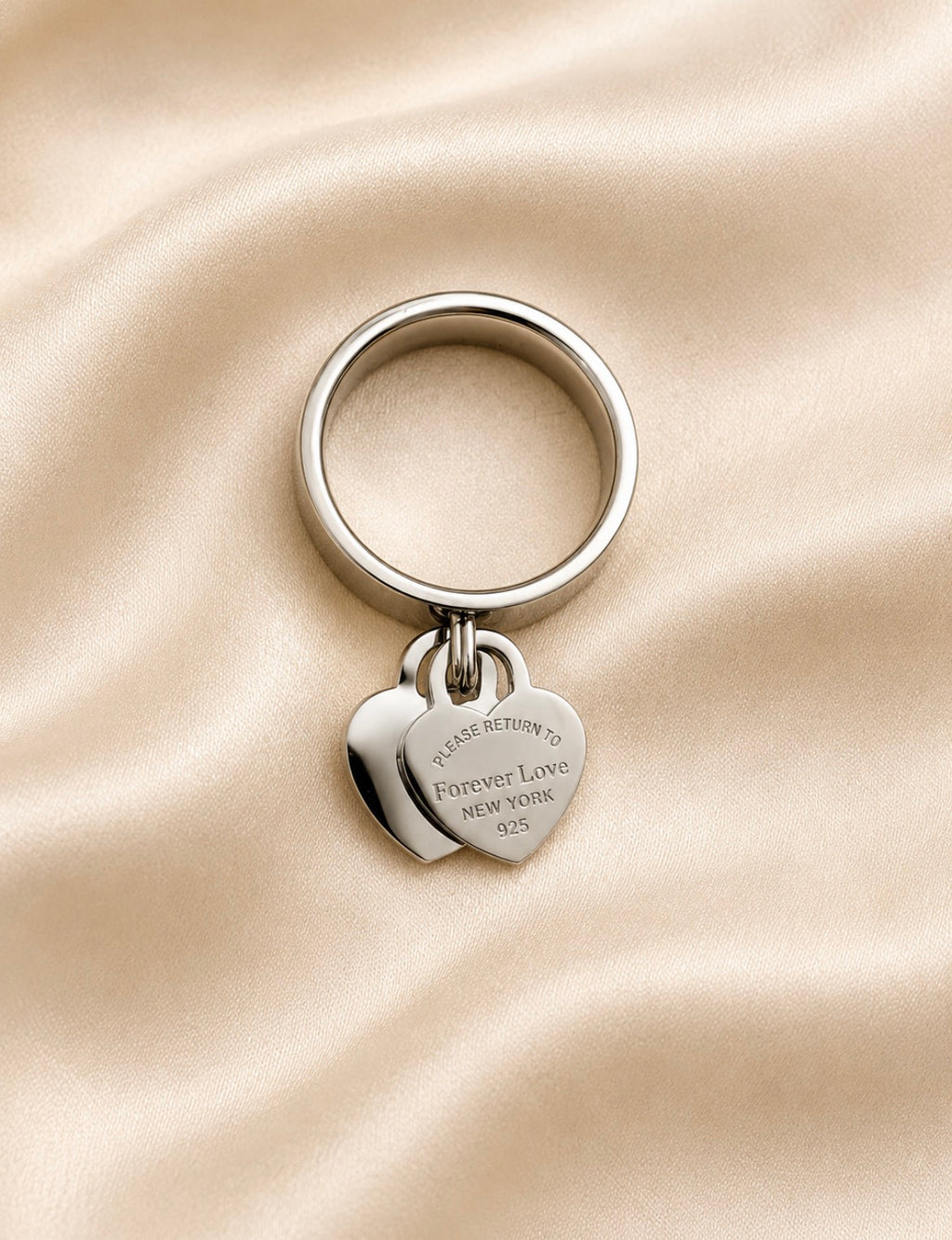 Heart Notes Ring – Silvery
