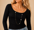 Elegant Faux Pearl Long Necklace