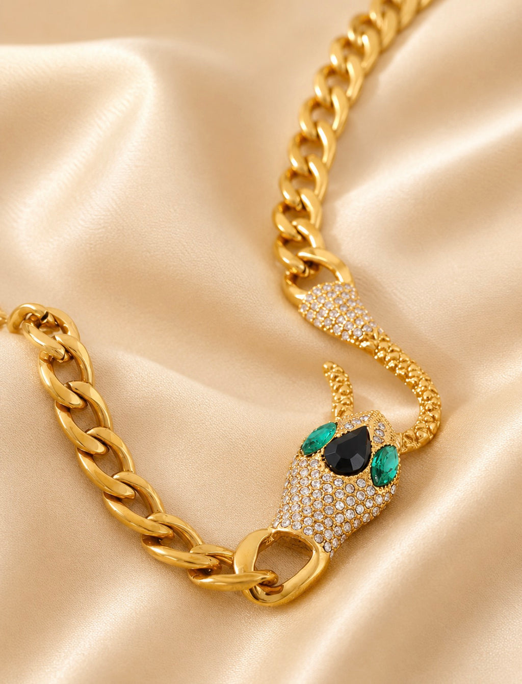 Gold Snake Choker Necklace