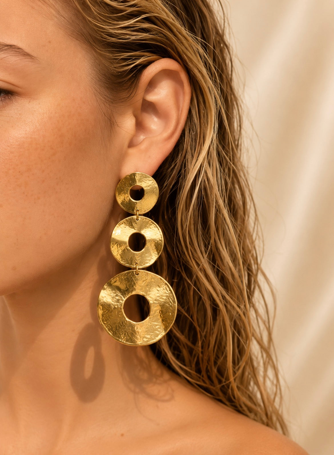 Golden Harmony Statement Earrings