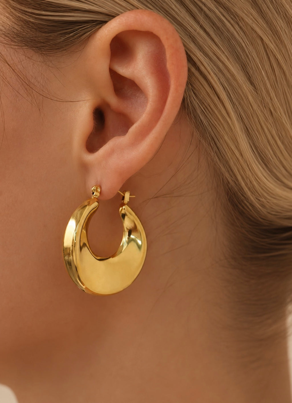 Aurora Gold Hoop Earrings | 18K Gold Plated