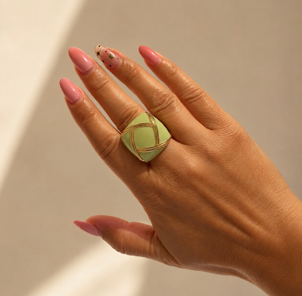 Pistachio Gold Ring
