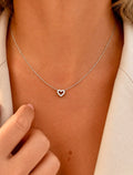 Crystal Heart Necklace – Silvery