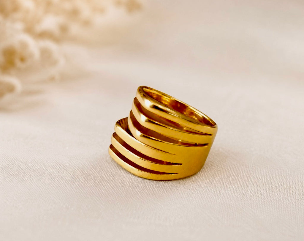 Golden Wave Ring