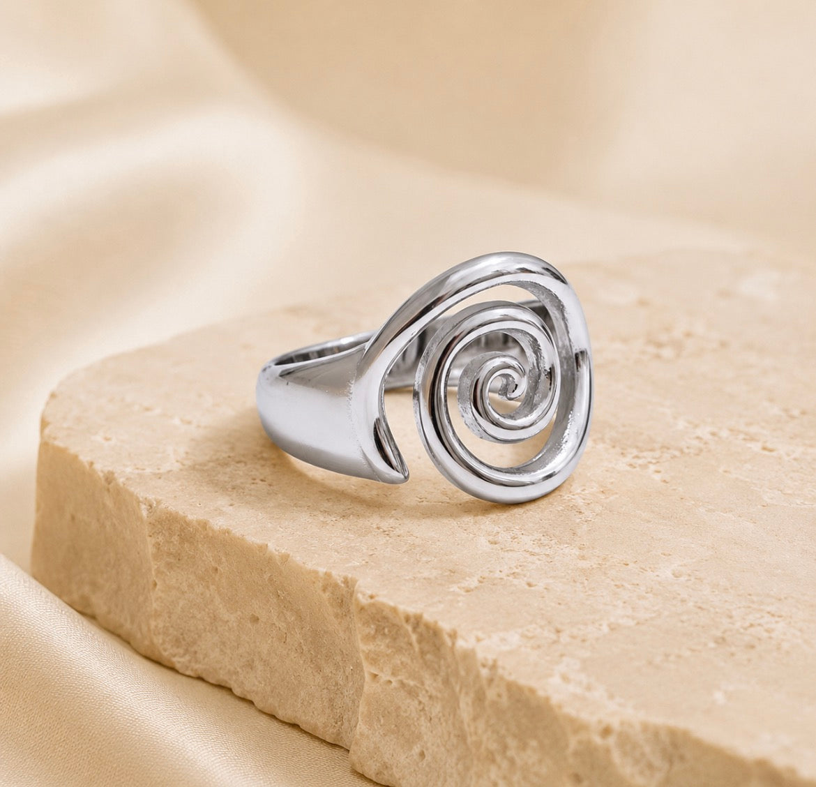 Spiral Ring – Stainless Steel