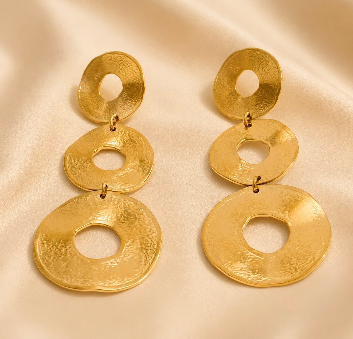 Golden Harmony Statement Earrings