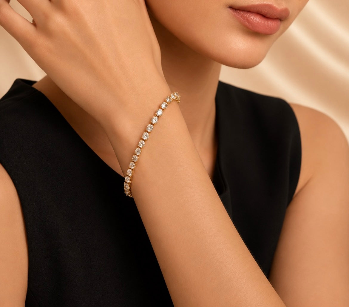 Gold Tennis Bracelet