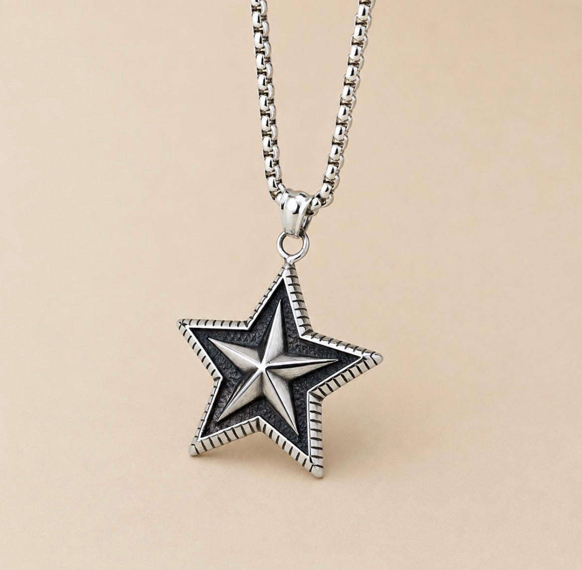 Vintage Star Pendant Necklace
