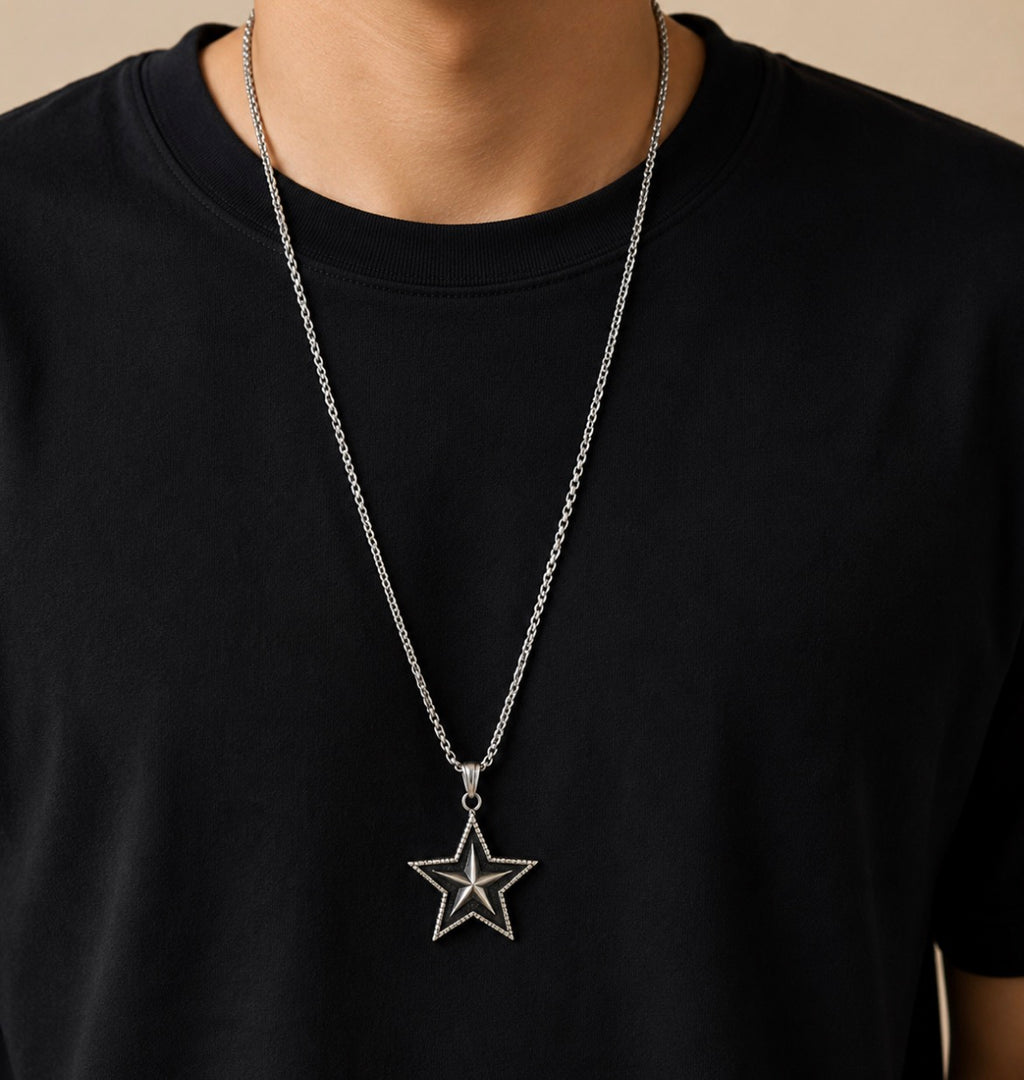 Vintage Star Pendant Necklace
