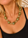 Olive Marble Statement Necklace