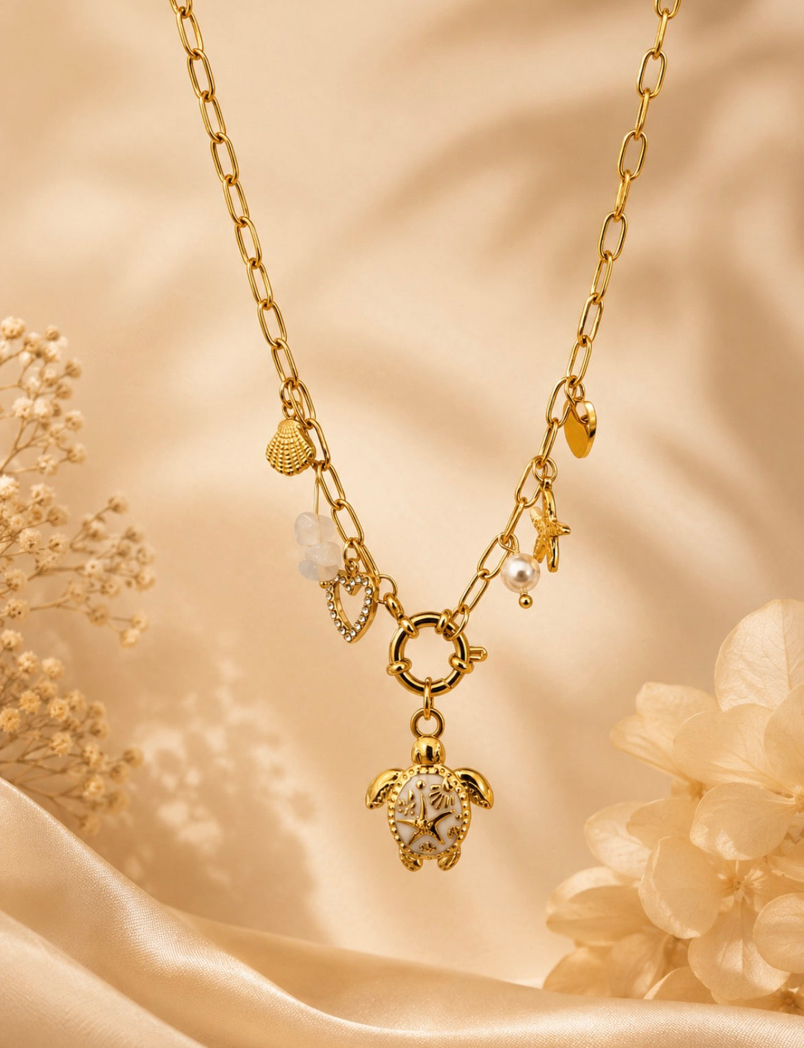 Sea Charm Turtle Necklace