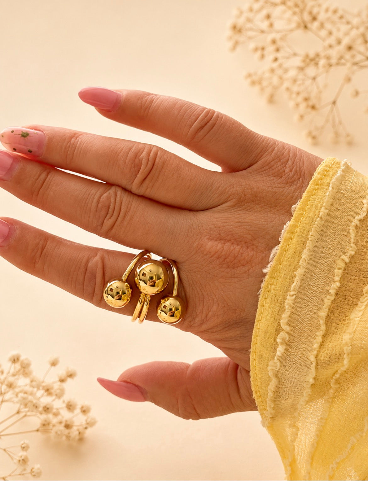 Golden Orbit Ring