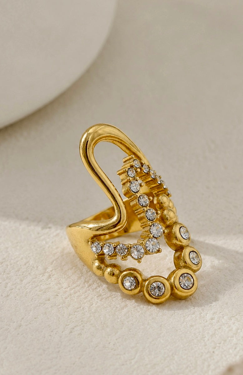 Aurora Gold Ring – Luxury Statement Ring
