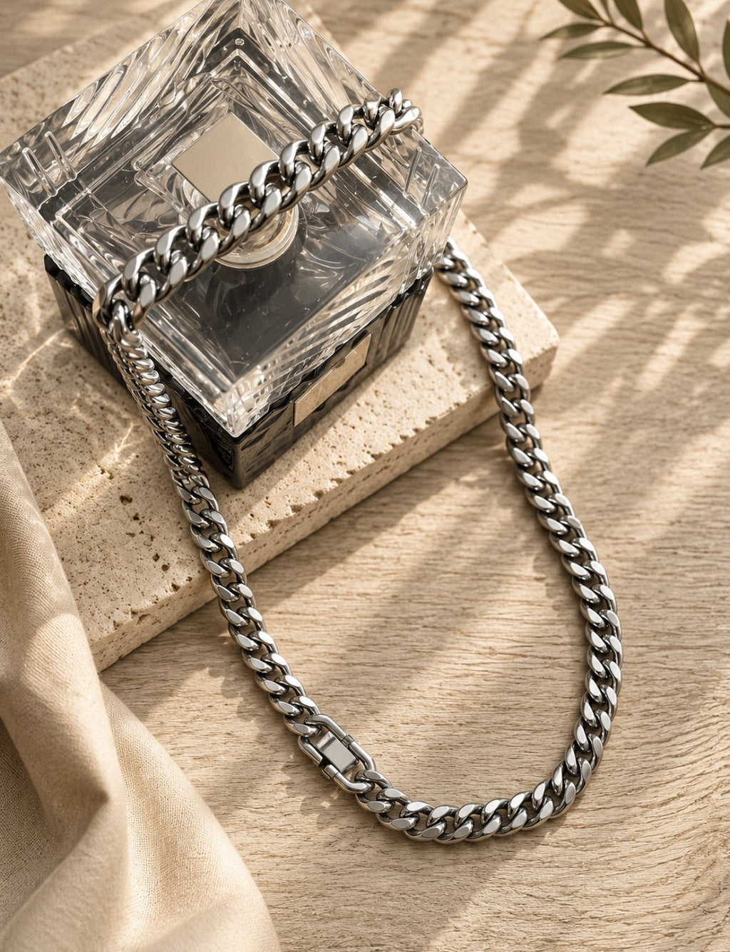 10mm Stainless Steel Cuban Link Chain Necklace