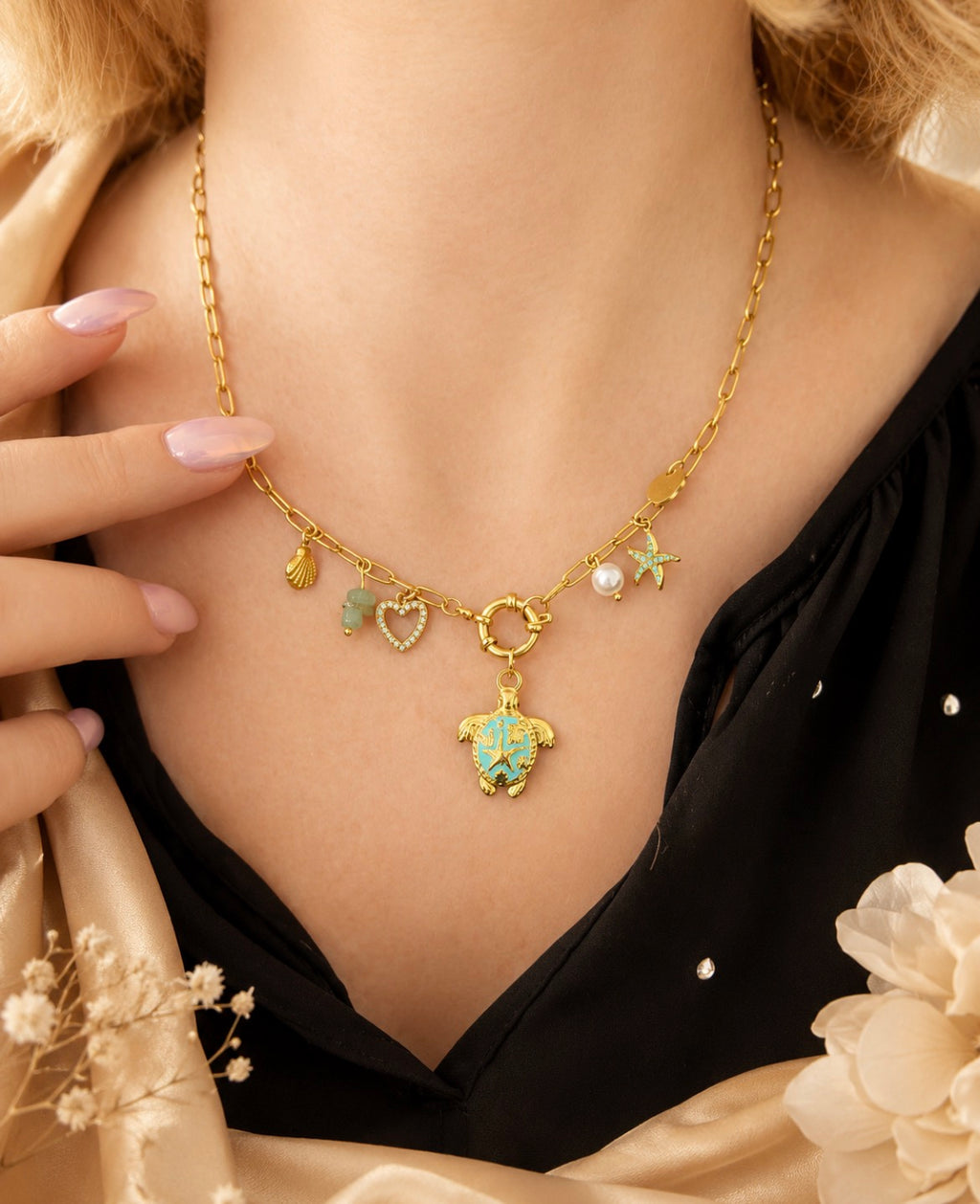 Sea Charm Turtle Necklace