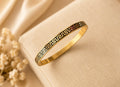 Greek Key Gold Bangle