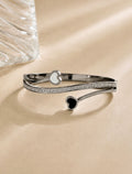 Silvery Heart Bangle