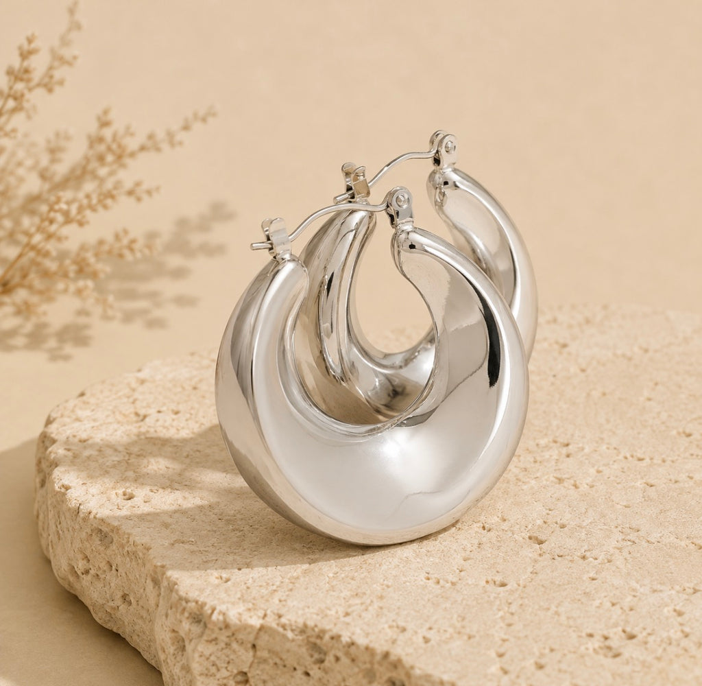 Aurora Gold Hoop Earrings | 18K Gold Plated