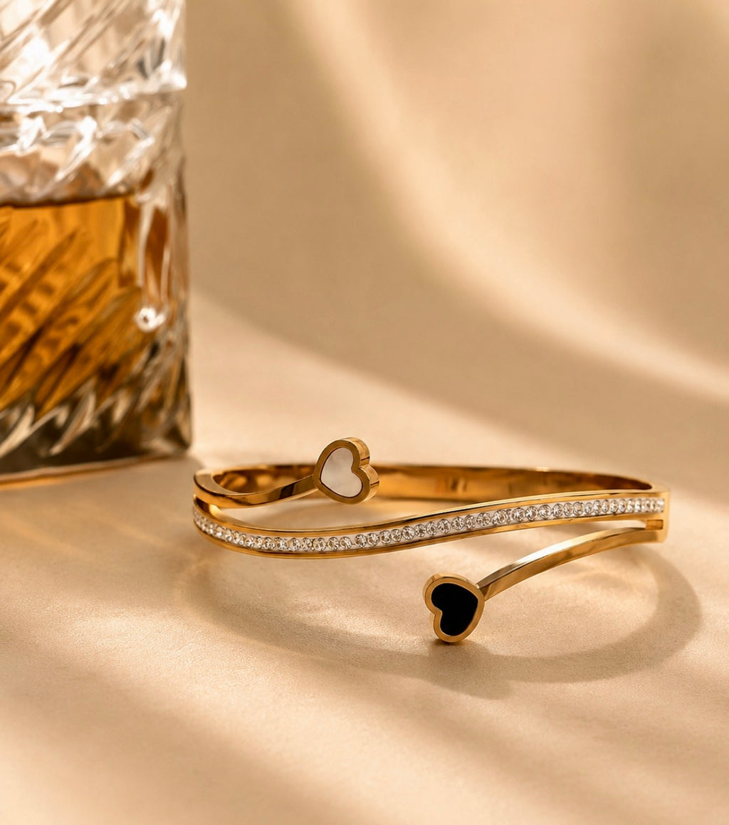Dual heart Bangle