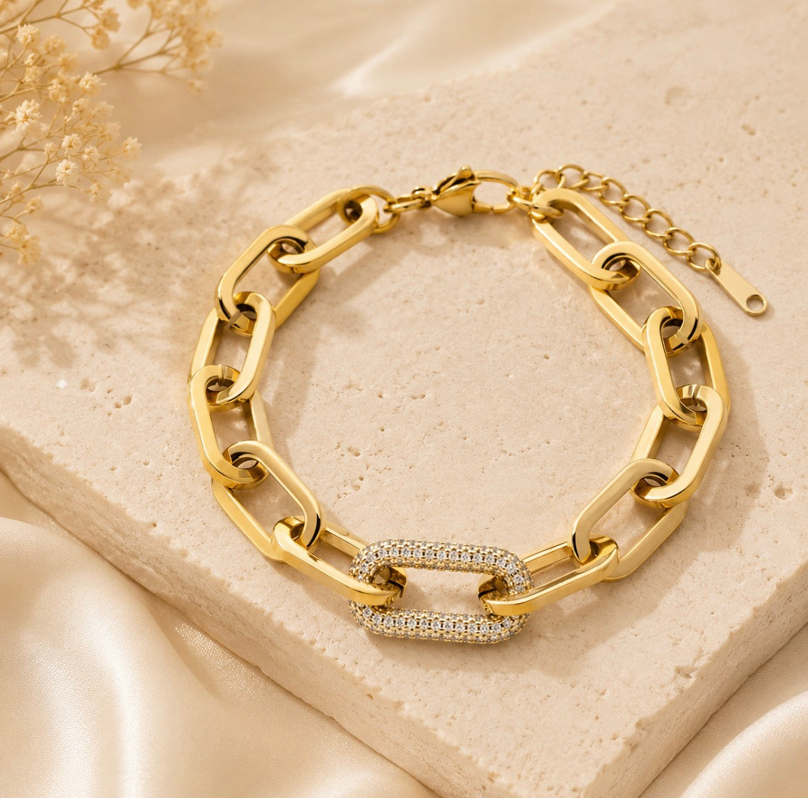 Grace Link Bracelet – Gold
