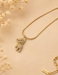 Crystal Teddy Necklace – Gold