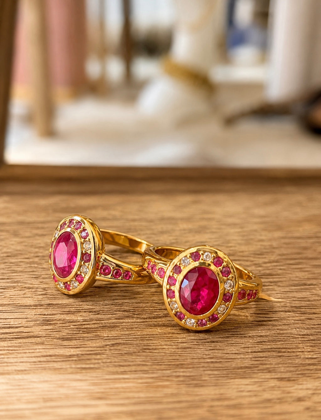 Pink Halo Ring