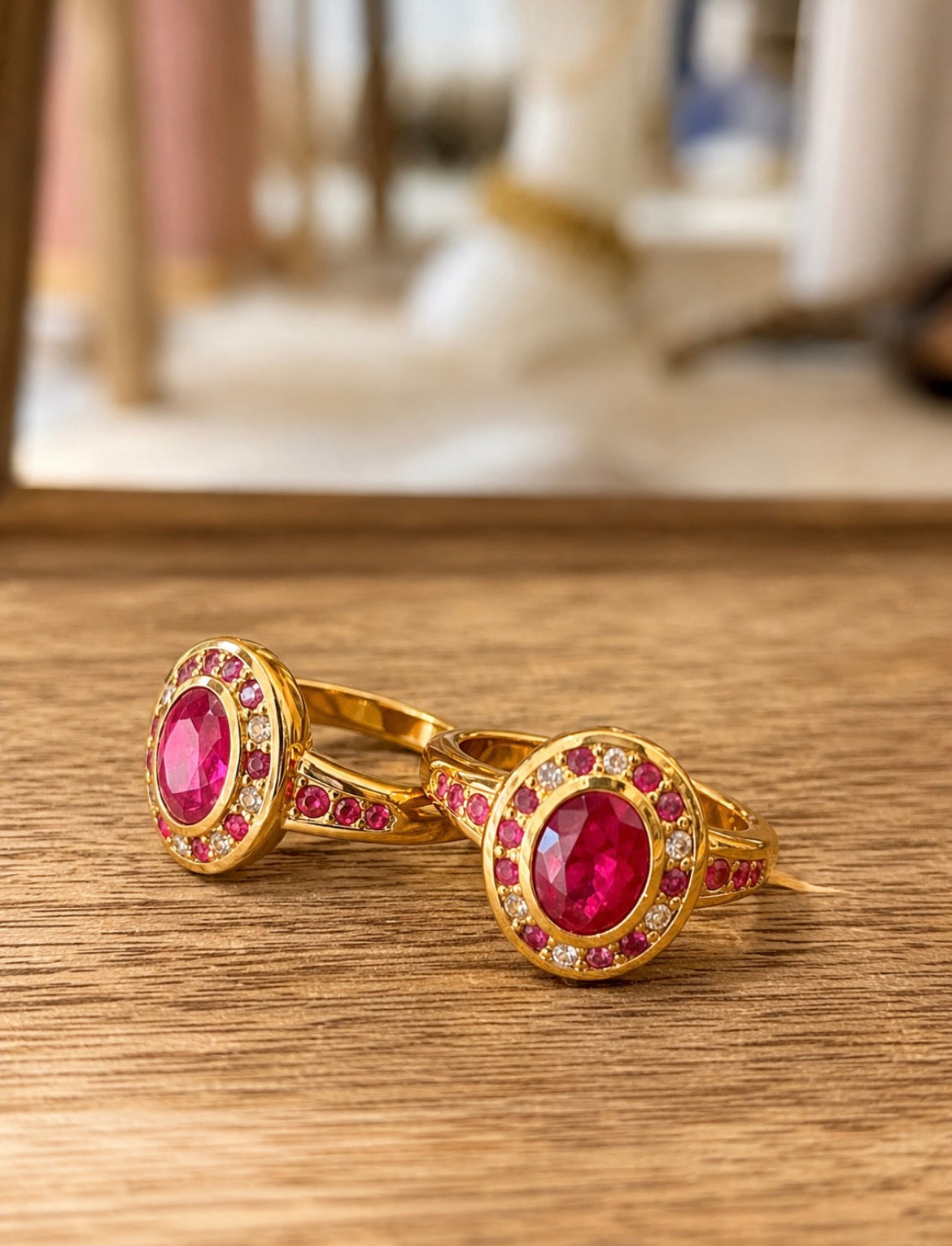 Pink Halo Ring